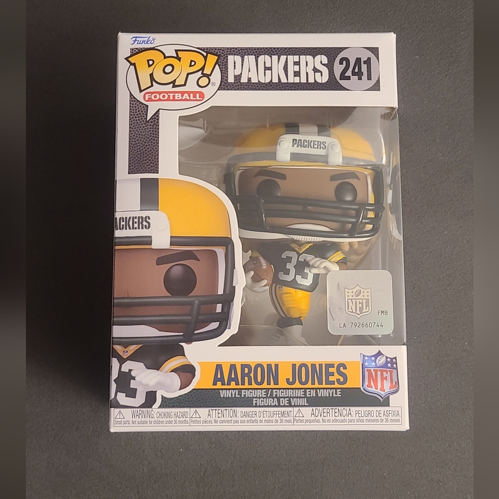 #241 Aaron Jones Funko Pop! Sports Football NFL Green Bay Packers Vinyl Figure
